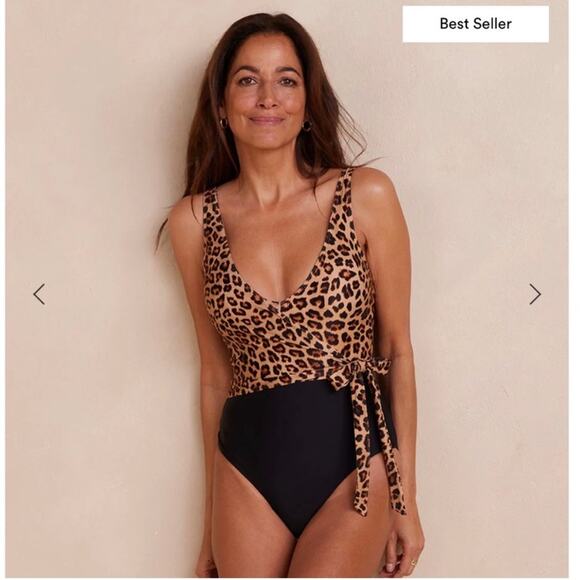 Summersalt Perfect Wrap One Piece Size 16 (XL) Leopard Print - Picture 2 of 13